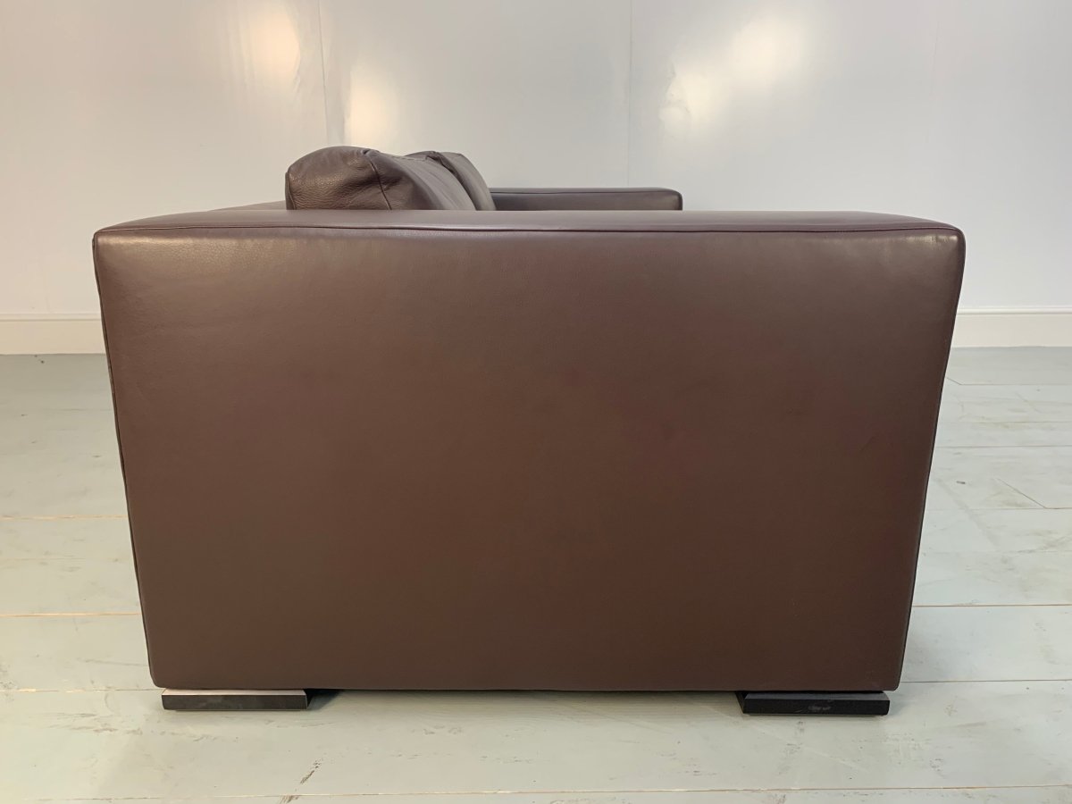 George Smith Leather Sofa - Signature Square - Large 2.5 - Seat Sofa in Brown Leather @ REHAUS