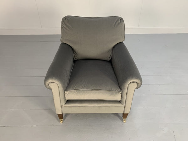 George Smith Signature Armchair - In Pale Grey Ralph Lauren Velvet @ REHAUS