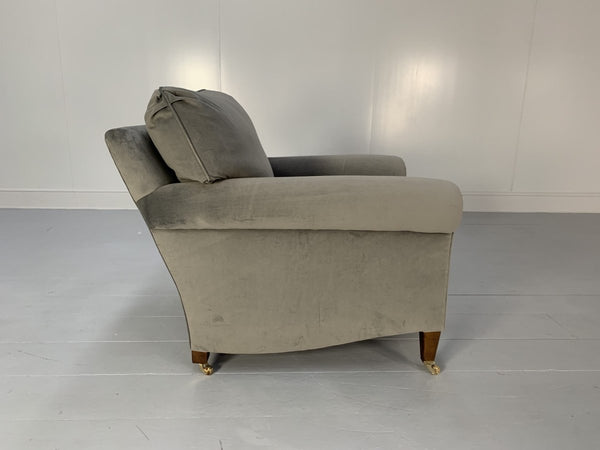 George Smith Signature Armchair - In Pale Grey Ralph Lauren Velvet @ REHAUS