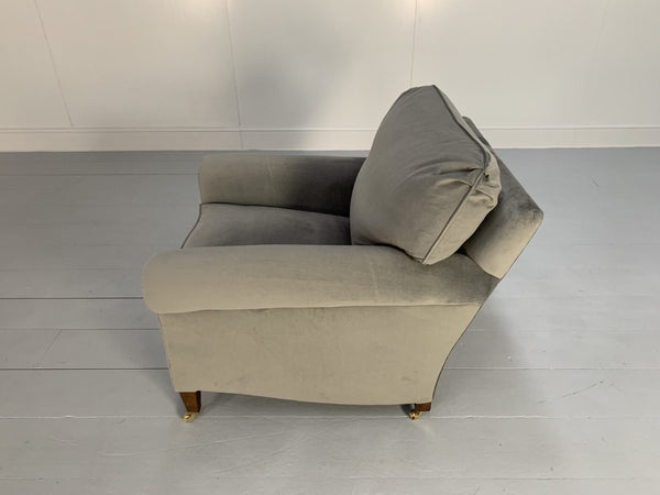George Smith Signature Armchair - In Pale Grey Ralph Lauren Velvet @ REHAUS