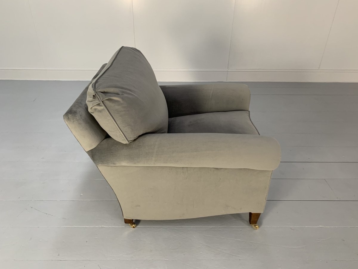 George Smith Signature Armchair - In Pale Grey Ralph Lauren Velvet @ REHAUS