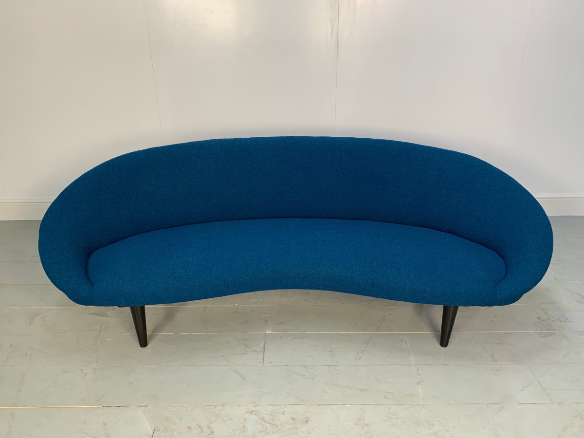 George Smith Tom Dixon Sofa - Bean - 4 - Seat Sofa in Mid - Blue Bute Tiree Woollen Boucle @ REHAUS