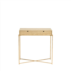 Gillmore Iris Drawer Grey Oak Console Table
