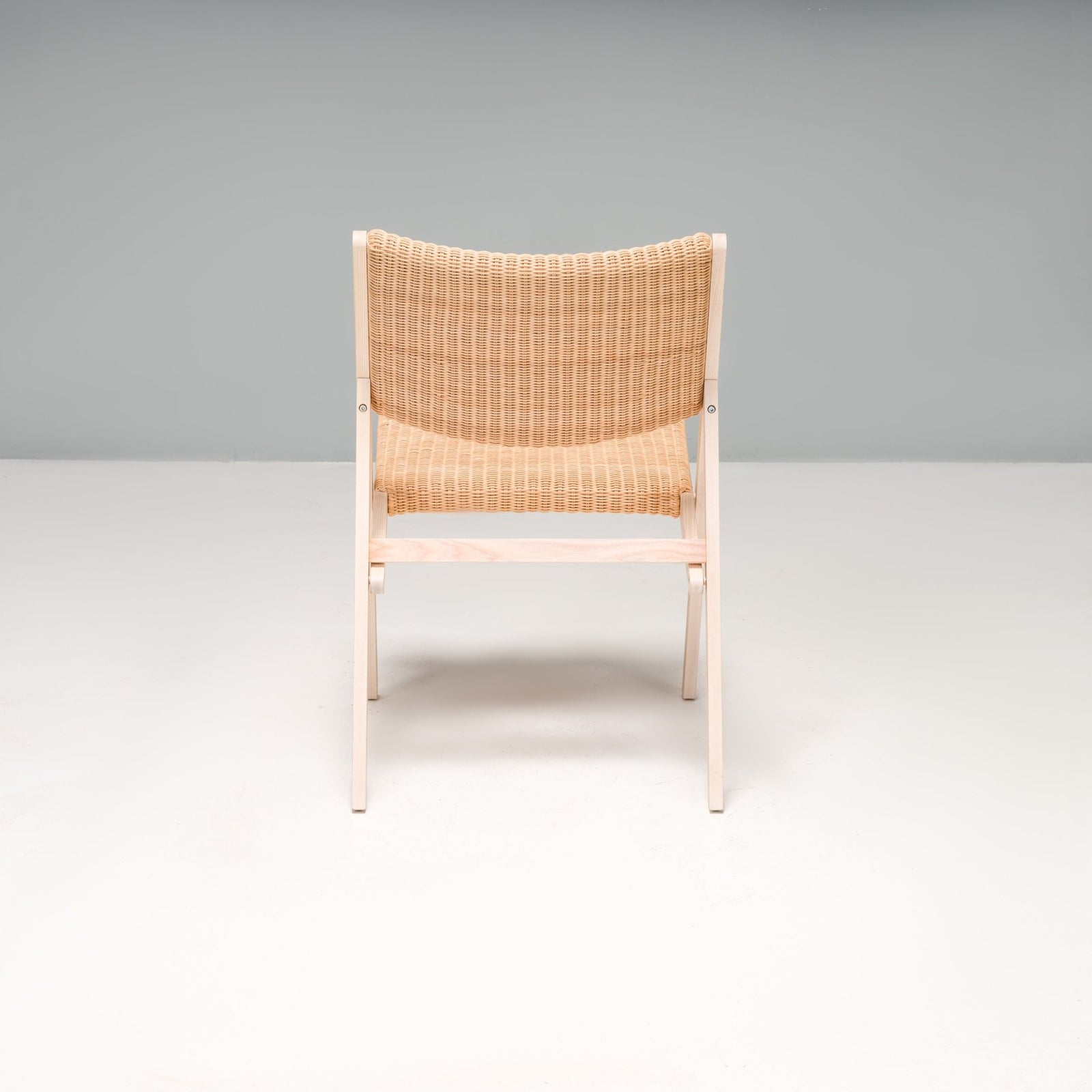 Gio Ponti for Molteni&C D.270.1 Ash and Wicker Folding Armchairs, Set of 2 - REHAUS - Gio Ponti