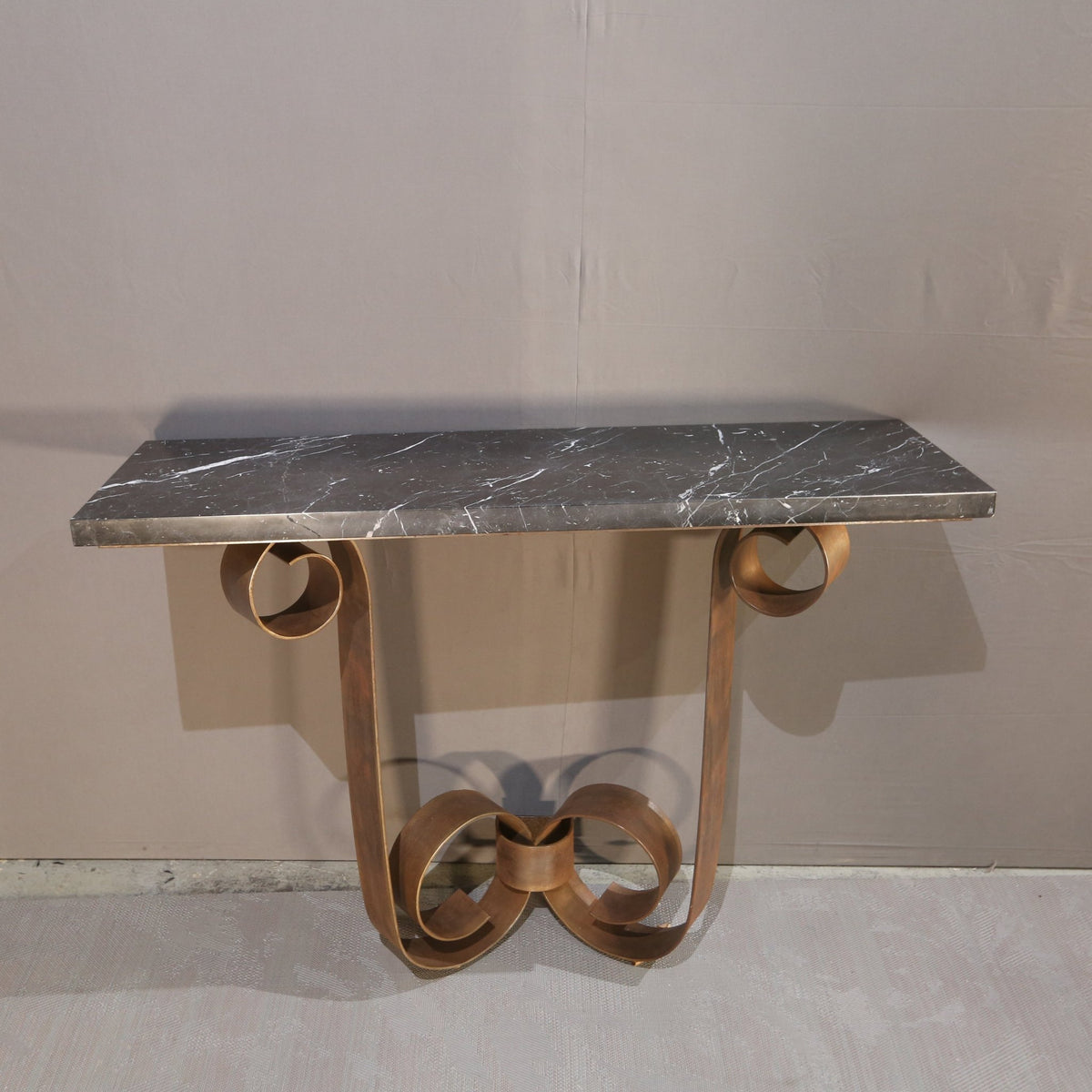Gordon Watson Wrought Iron & Marble Console by Paul Belvoir @ REHAUS