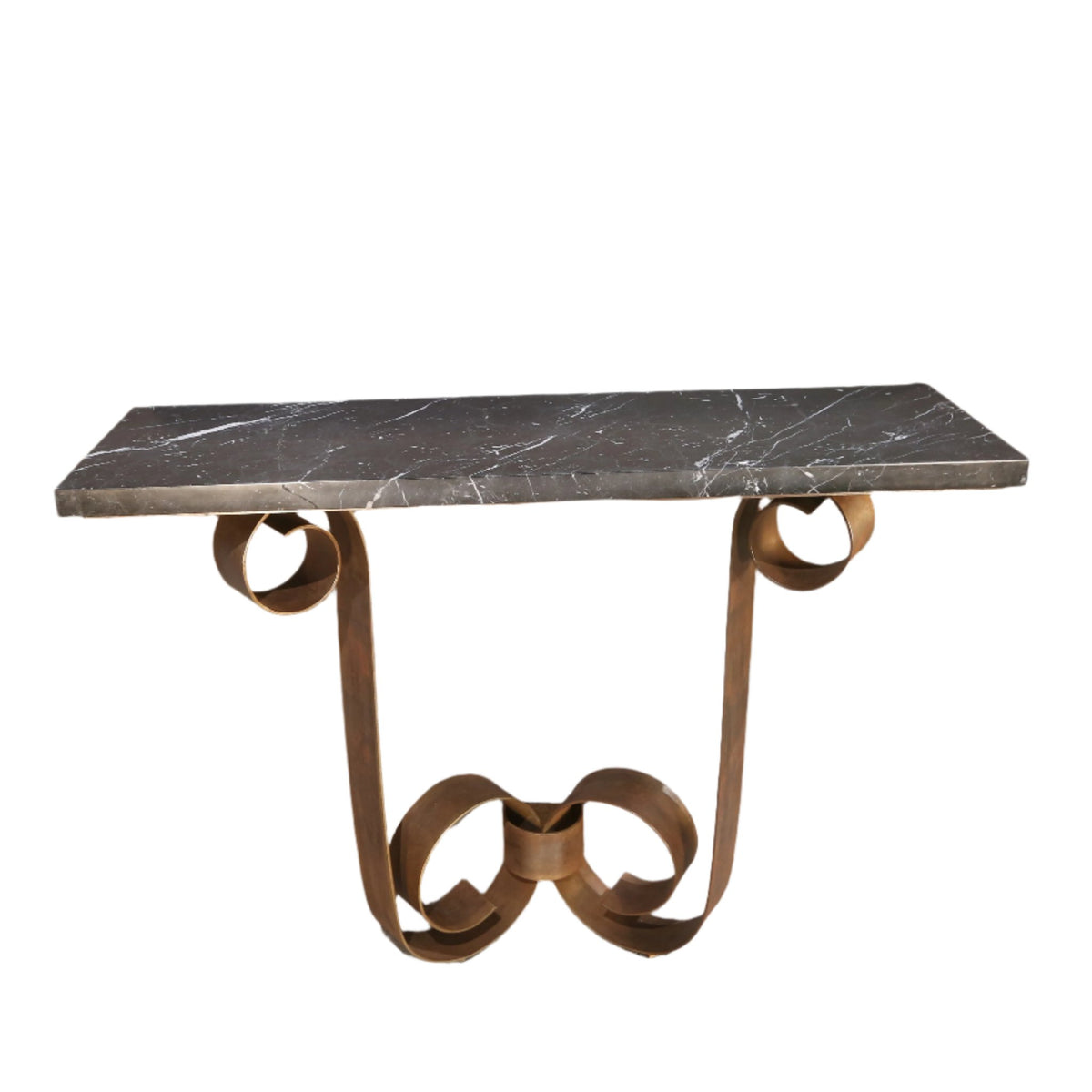 Gordon Watson Wrought Iron & Marble Console by Paul Belvoir @ REHAUS