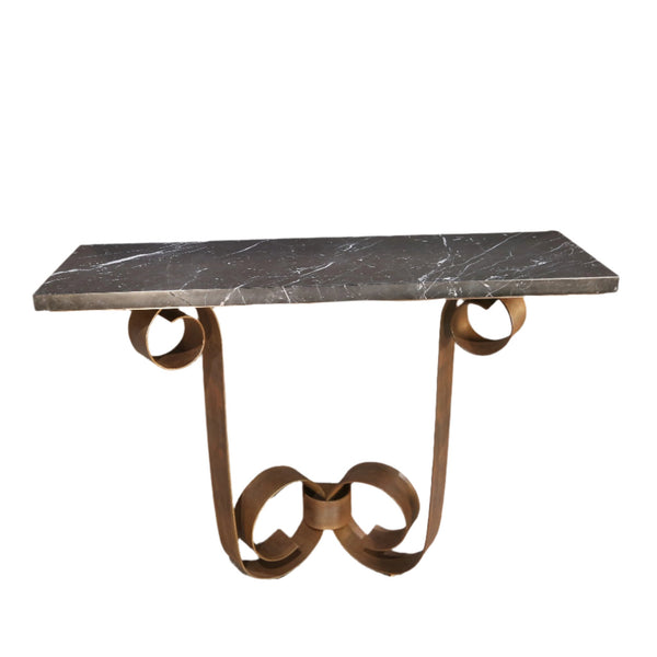 Gordon Watson Wrought Iron & Marble Console by Paul Belvoir @ REHAUS
