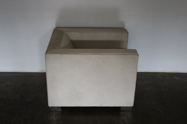 Gorgeous Minotti Suitcase Armchair in Pony Skin & Pelle Leather @ REHAUS