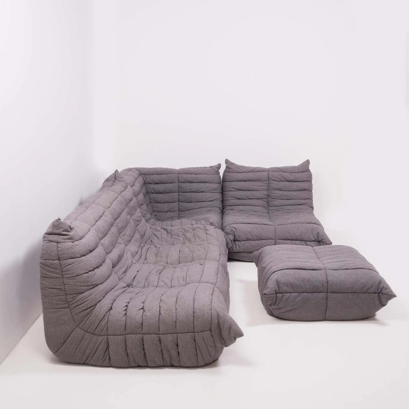 Grey Wool Modular Sofa, 4 pieces - REHAUS - Ligne Roset