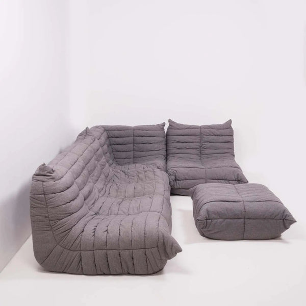 Grey Wool Modular Sofa, 4 pieces - REHAUS - Ligne Roset