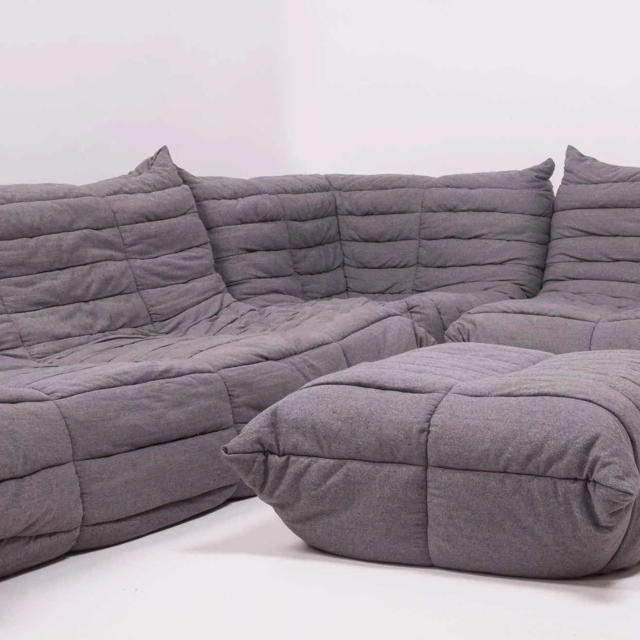 Grey Wool Modular Sofa, 4 pieces - REHAUS - Ligne Roset
