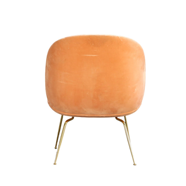 Gubi Beetle Pink Velvet Lounge Chair by GamFratsei @ REHAUS