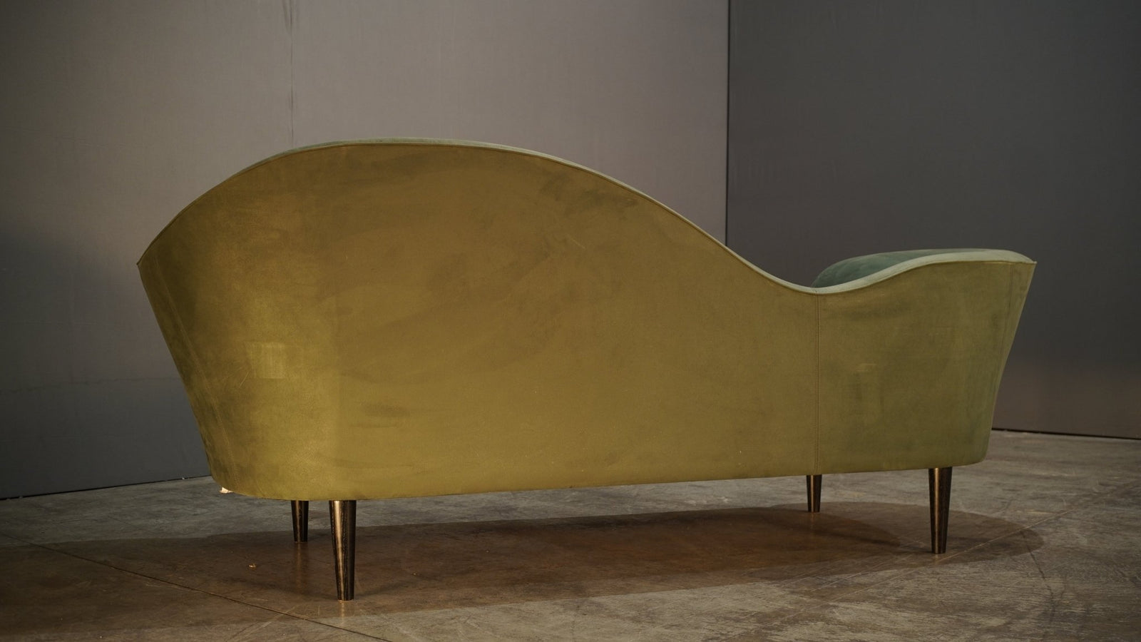 Gubi Olsen Grand Piano Green Velvet Sofa @ REHAUS