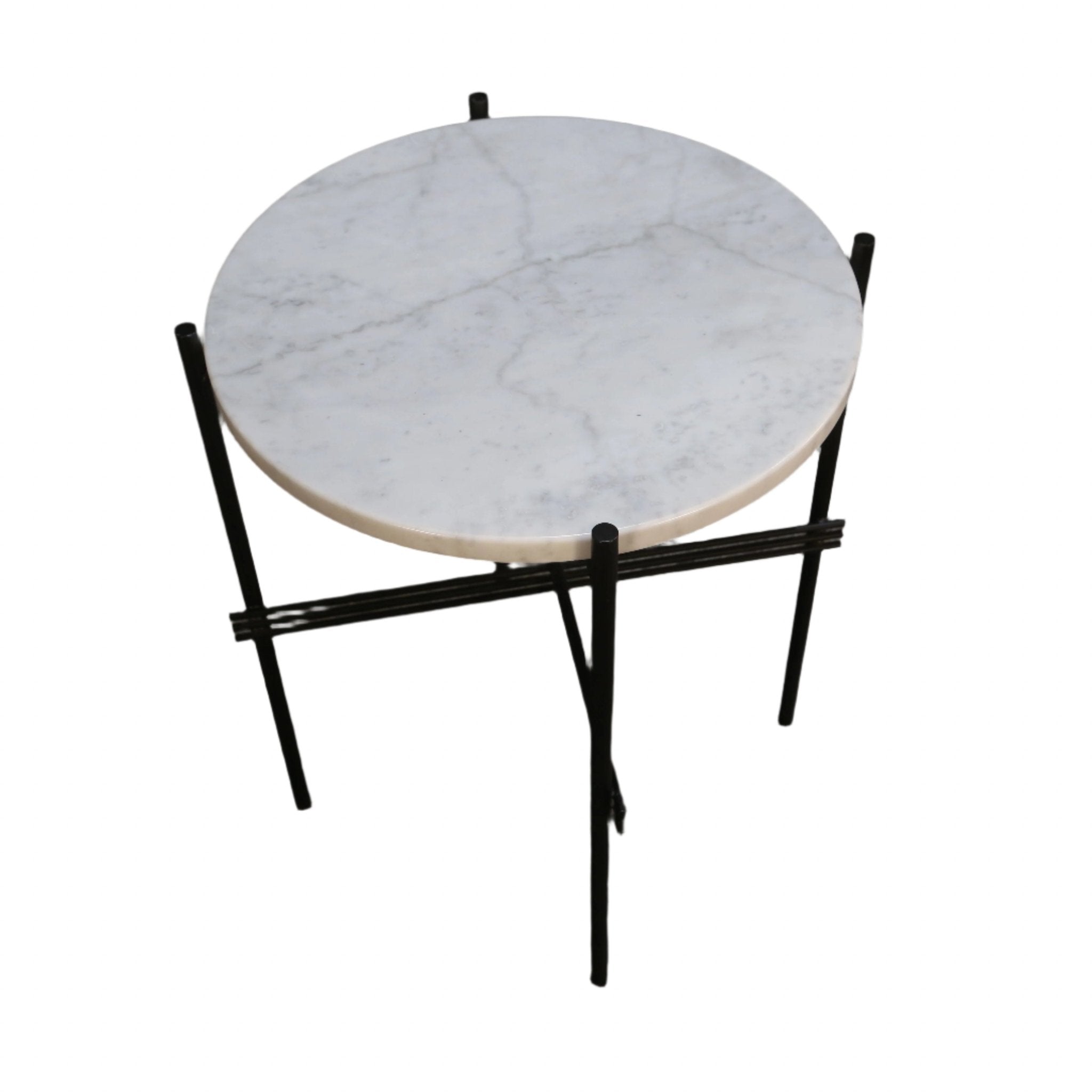 Gubi TS Side Table with White Carrara Marble Top @ REHAUS
