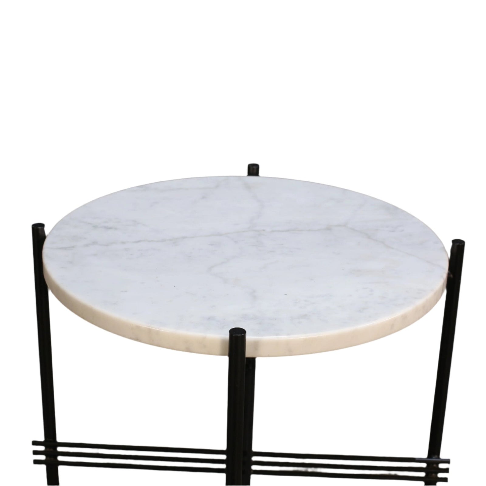 Gubi TS Side Table with White Carrara Marble Top @ REHAUS