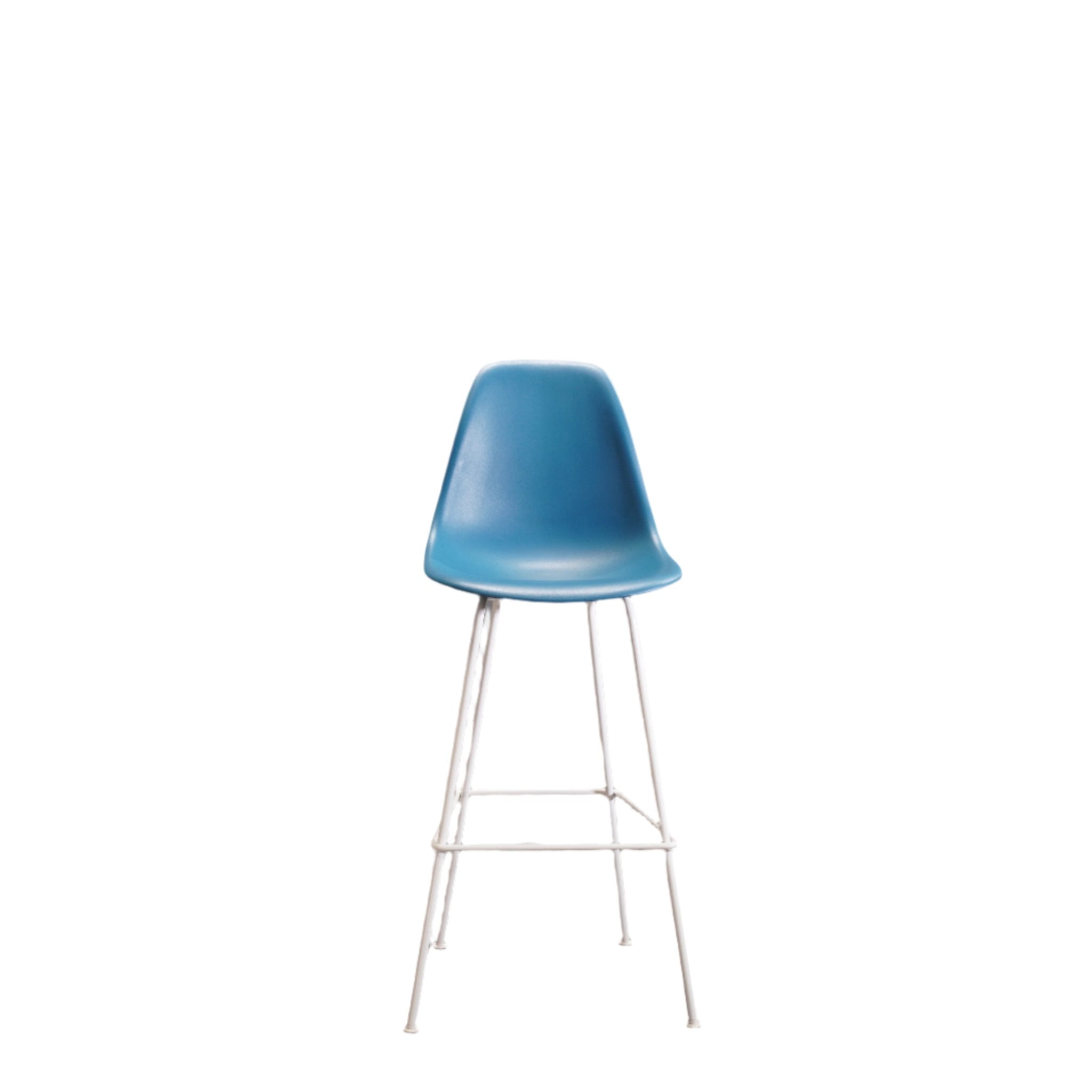 Herman Miller Blue Moulded Plastic Stool by Charles & Ray Eames - REHAUS - Herman Miller