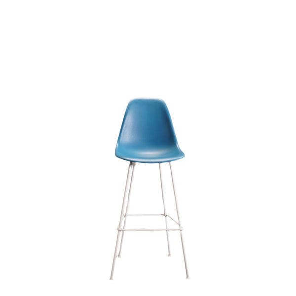 Herman Miller Blue Moulded Plastic Stool by Charles & Ray Eames - REHAUS - Herman Miller