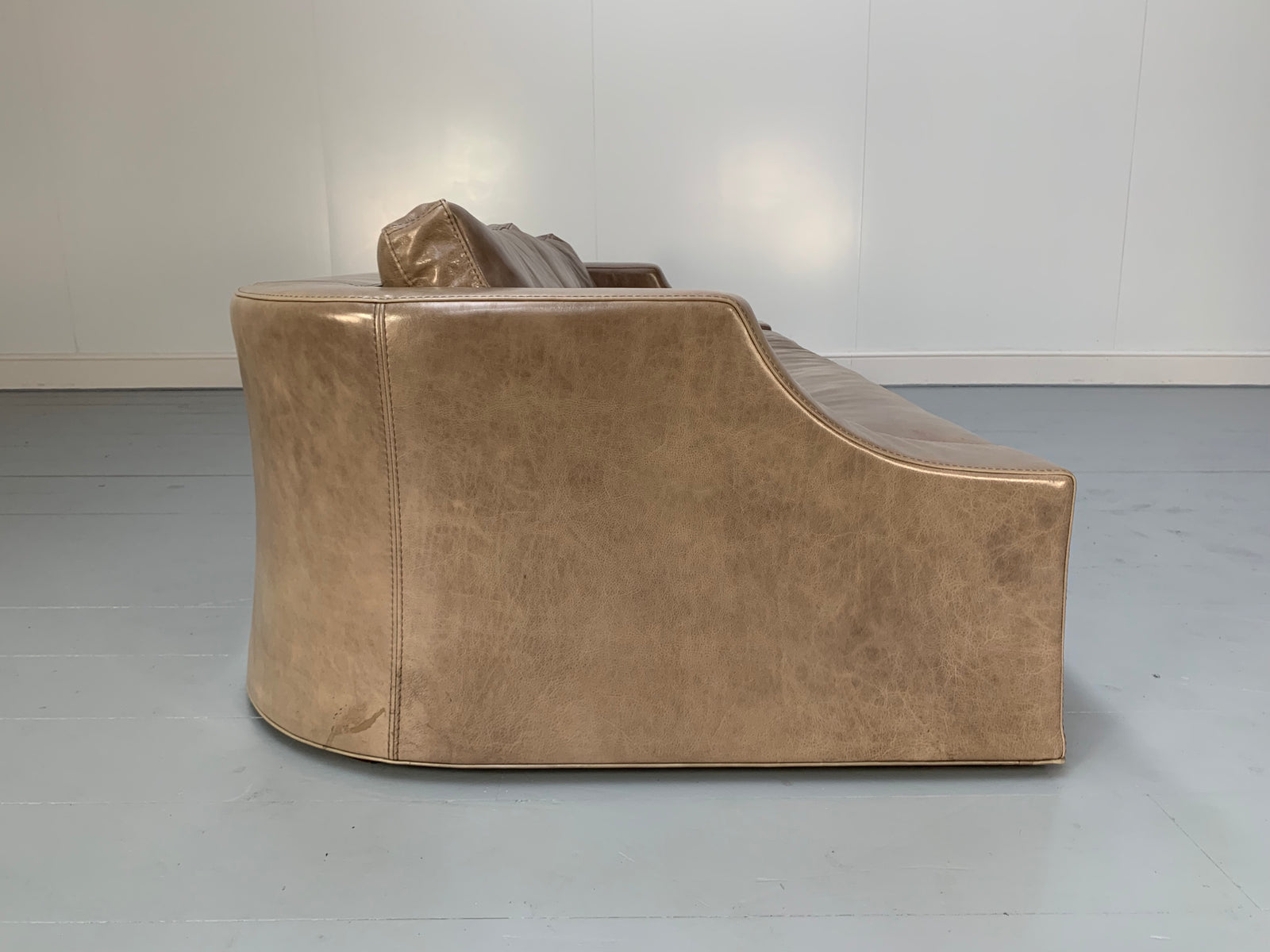 Baxter of Italy 4-Seat Sofa - In Grey Brown Tuscany Leather