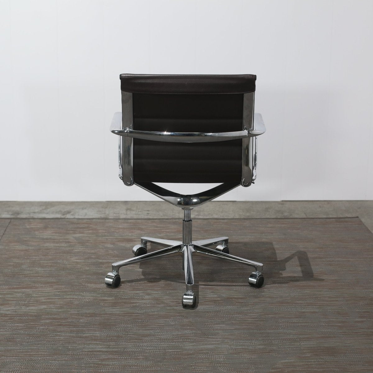 ICF Brown Leather and Aluminium Una Office Chair @ REHAUS
