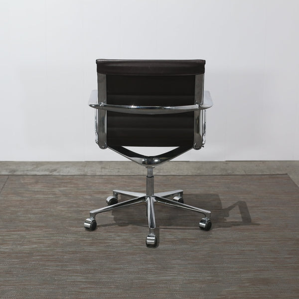ICF Brown Leather and Aluminium Una Office Chair @ REHAUS