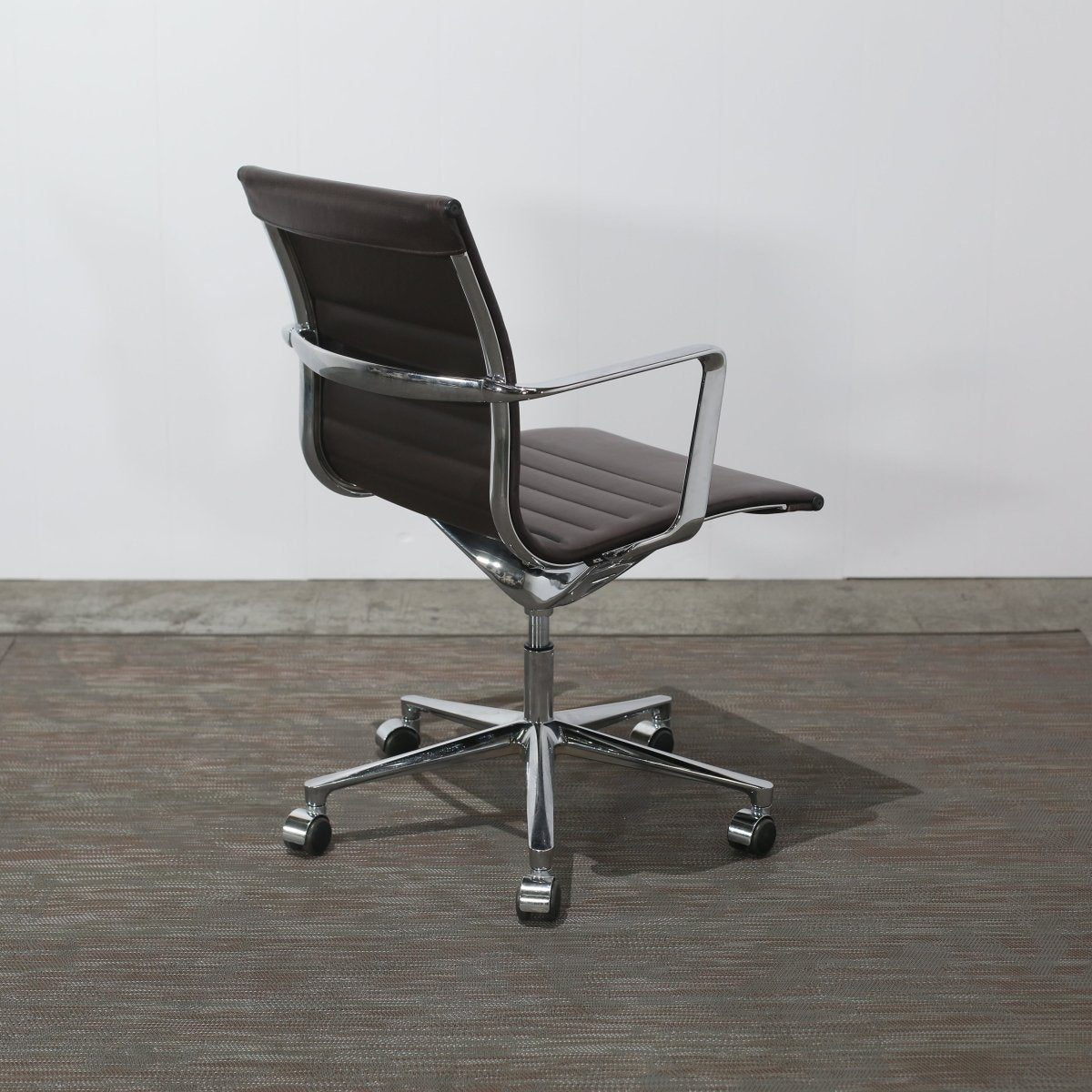 ICF Brown Leather and Aluminium Una Office Chair @ REHAUS