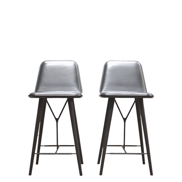 Indor Fredericia Spine Bar Stool with Grey Upholstery - REHAUS - Indor