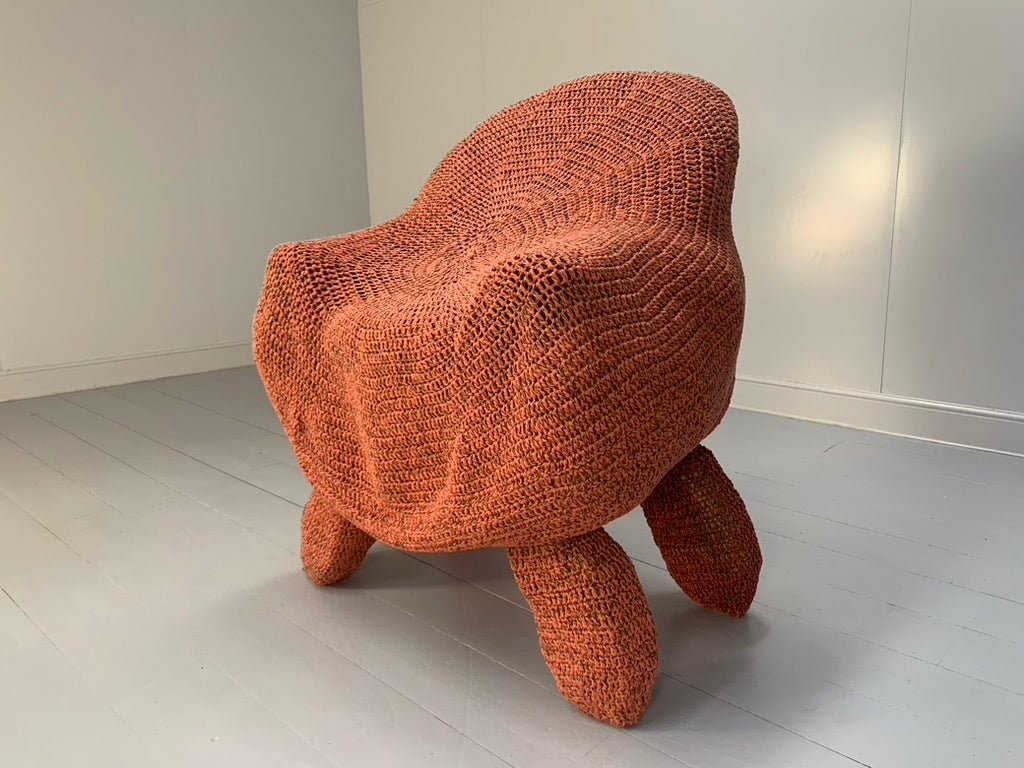 Jordyn Rachel Gardiner Udder Armchair & Stool - In Crochet Cotton Yarn @ REHAUS