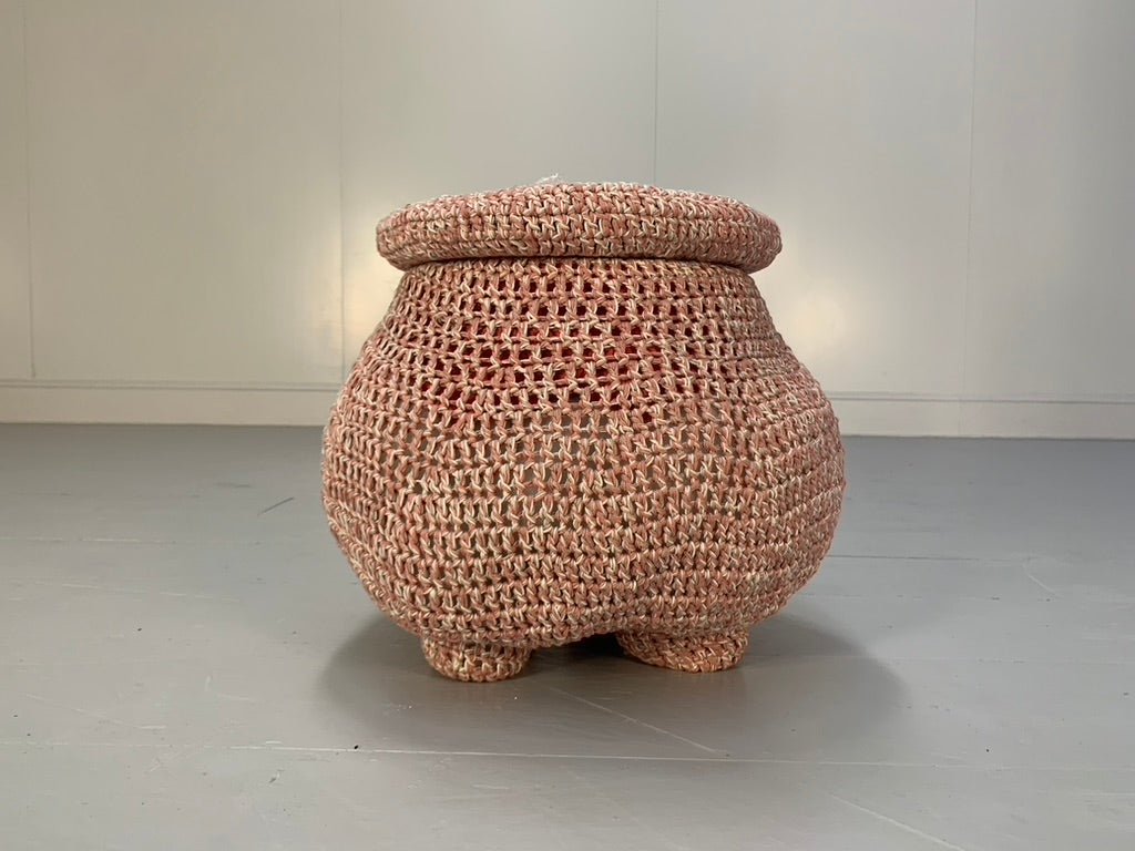 Jordyn Rachel Gardiner Udder Armchair & Stool - In Crochet Cotton Yarn @ REHAUS