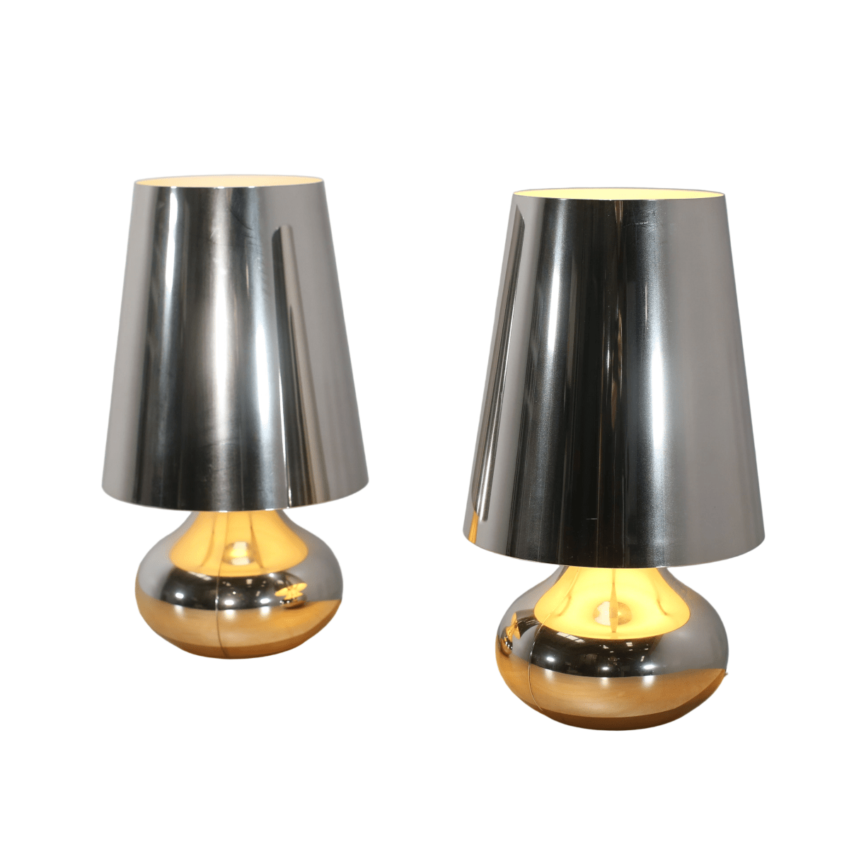Kartell Cindy Lamps in Silver, Set of Two @ REHAUS