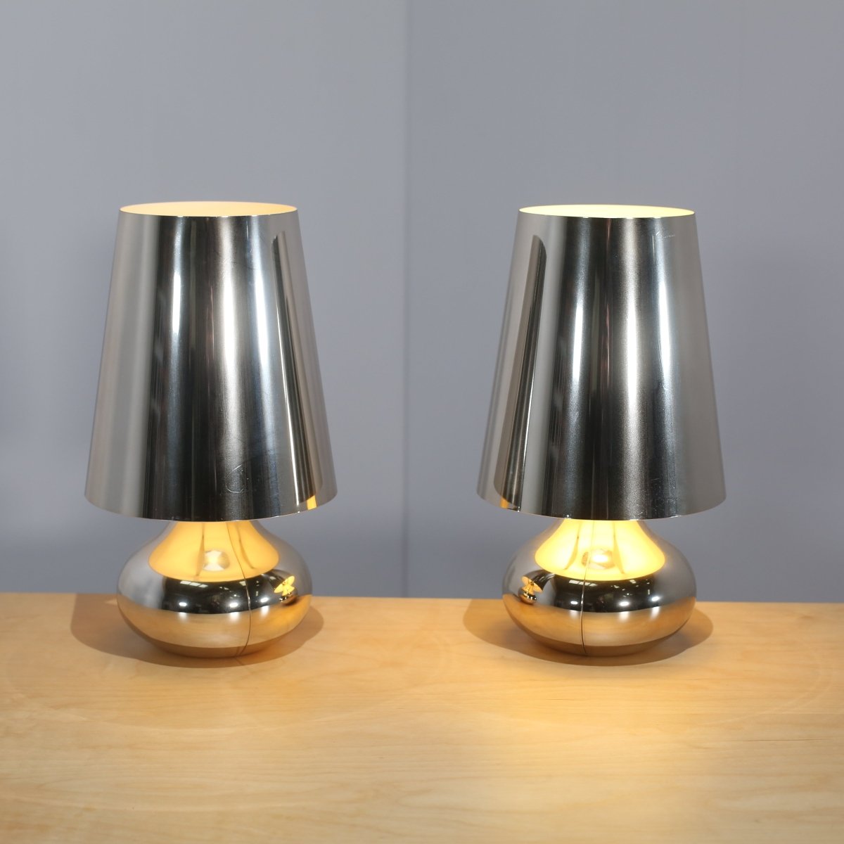 Kartell Cindy Lamps in Silver, Set of Two @ REHAUS