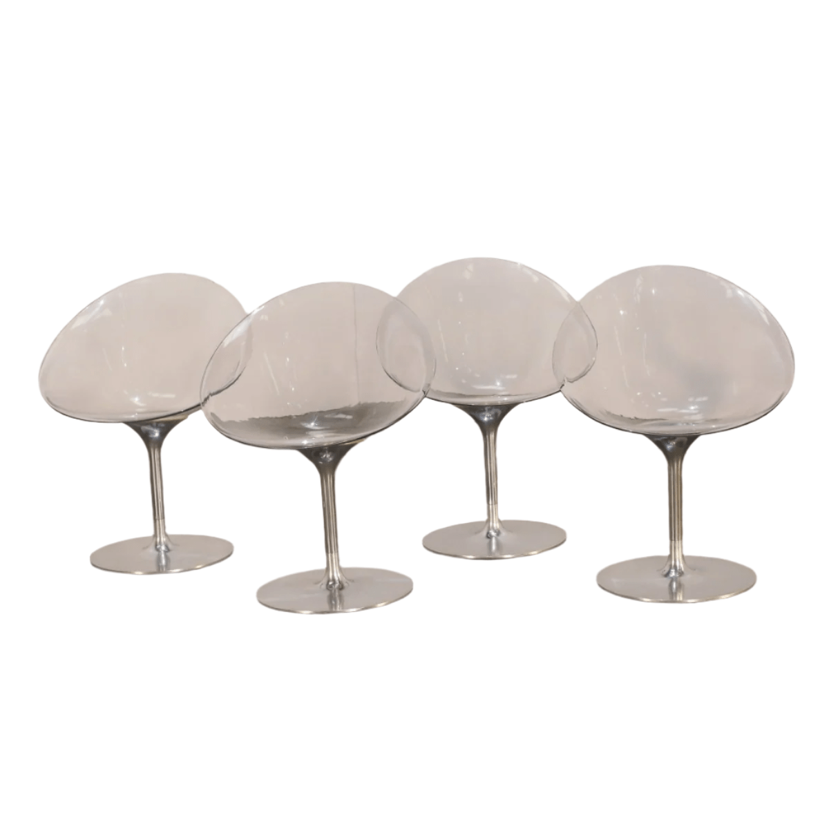 Kartell Eros Swivel Chair by Phillippe Starck, Set of Four @ REHAUS