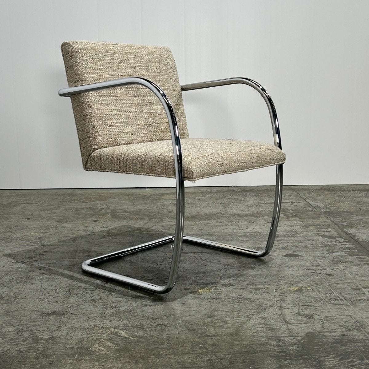 Knoll Brno Cream Tubular Chair by Ludwig Mies van der Rohe, Set of Six @ REHAUS