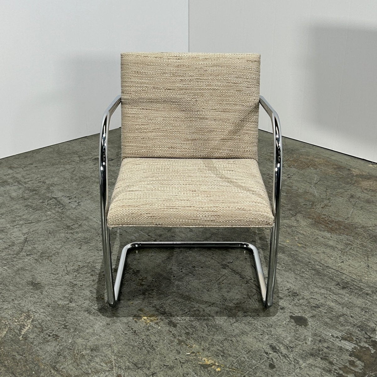 Knoll Brno Cream Tubular Chair by Ludwig Mies van der Rohe, Set of Six @ REHAUS