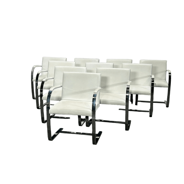 Knoll Brno Flat Bar Side Chairs by Mies van Der Rohe, Set of Ten @ REHAUS