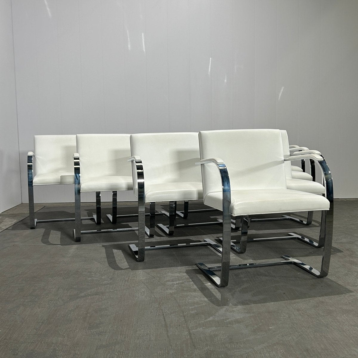 Knoll Brno Flat Bar Side Chairs by Mies van Der Rohe, Set of Ten @ REHAUS