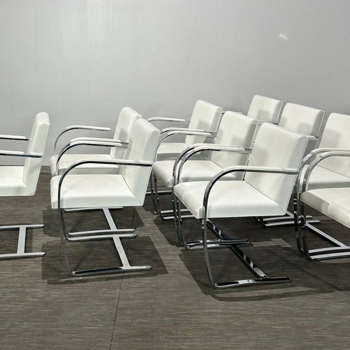 Knoll Brno Flat Bar Side Chairs by Mies van Der Rohe, Set of Ten @ REHAUS