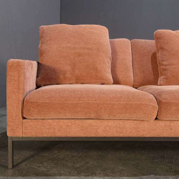 Knoll Dusky Pink Fabric Relax Sofa by Florence Knoll @ REHAUS