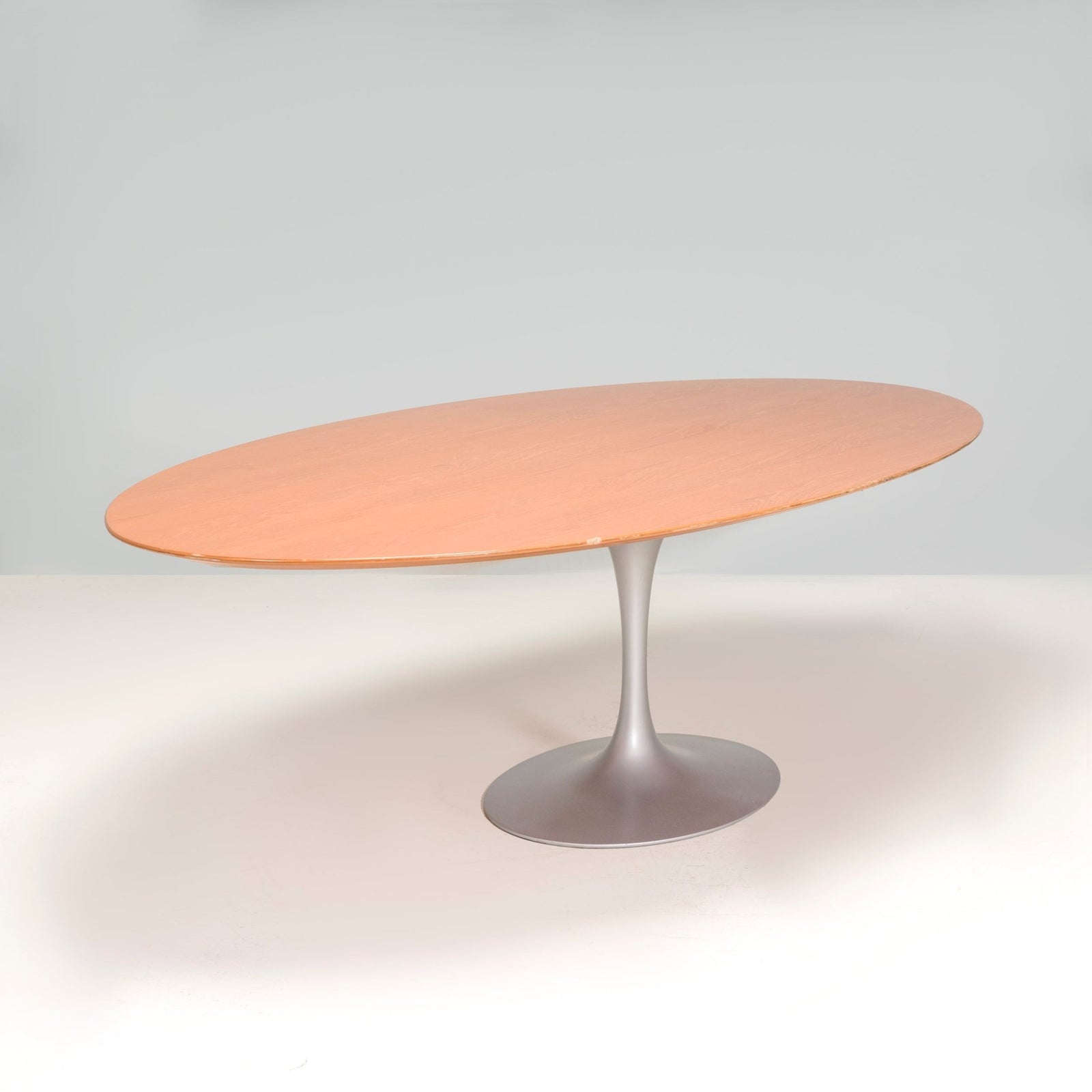 Knoll Oak Wooden Oval Pedestal Dining Table by Eero Saarinen @ REHAUS