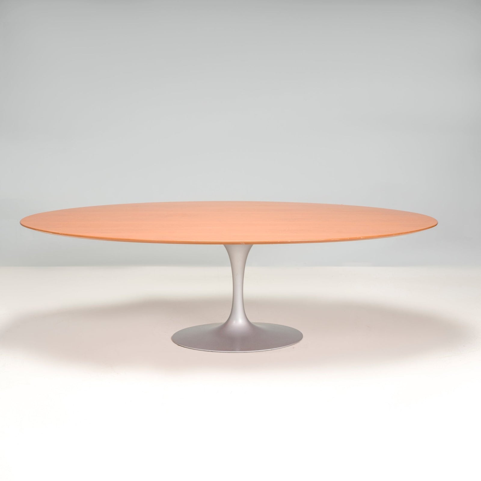 Knoll Oak Wooden Oval Pedestal Dining Table by Eero Saarinen @ REHAUS