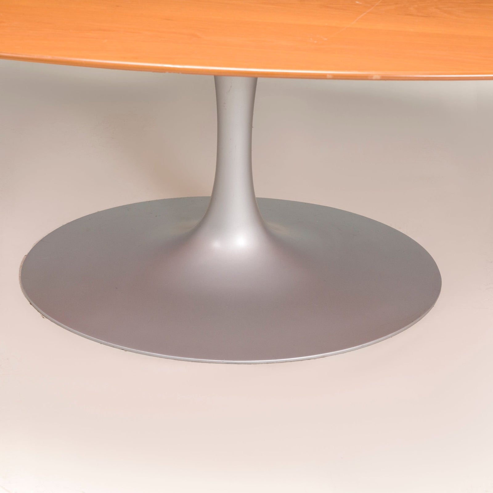 Knoll Oak Wooden Oval Pedestal Dining Table by Eero Saarinen @ REHAUS