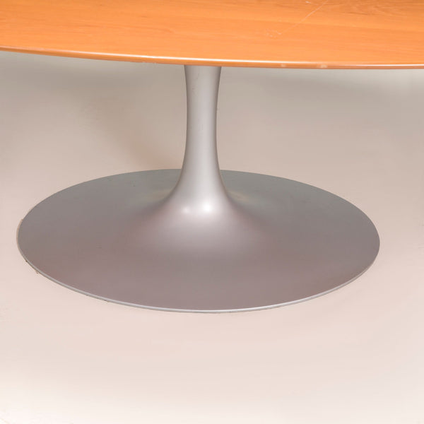 Knoll Oak Wooden Oval Pedestal Dining Table by Eero Saarinen @ REHAUS