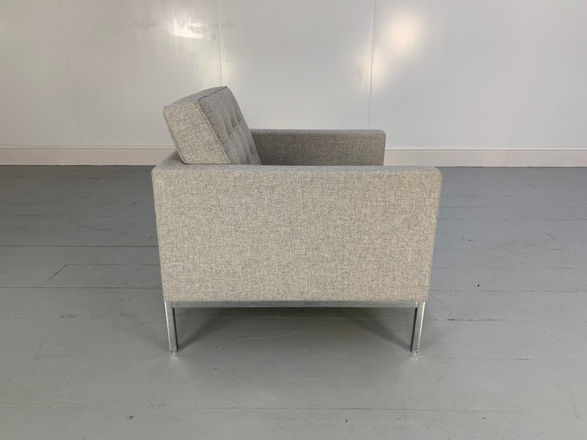 Knoll Studio Florence Knoll Lounge Chair Armchair - In Grey Wool @ REHAUS