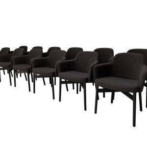 Knoll Studio Krusin 016 Armchairs - In Dark Boucle Wool, Set of Twelve @ REHAUS