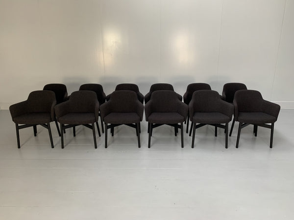 Knoll Studio Krusin 016 Armchairs - In Dark Boucle Wool, Set of Twelve @ REHAUS