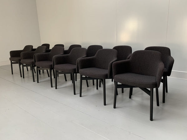 Knoll Studio Krusin 016 Armchairs - In Dark Boucle Wool, Set of Twelve @ REHAUS