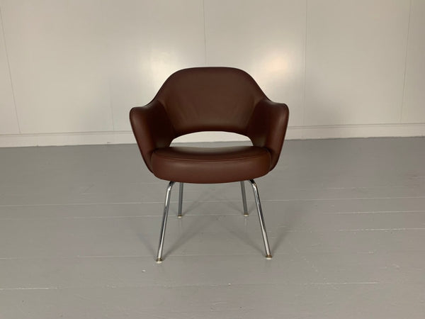 Knoll Studio Saarinen Executive Armchair - In Volo Brown Leather @ REHAUS