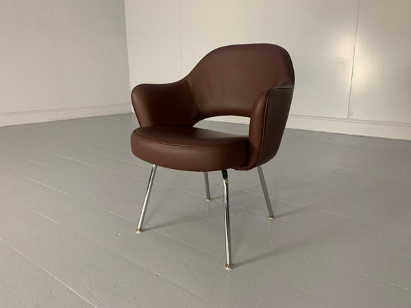 Knoll Studio Saarinen Executive Armchair - In Volo Brown Leather @ REHAUS