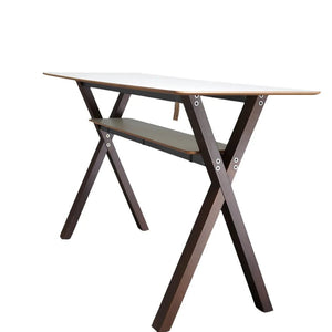 Koleksiyon S1 PBM 200 Partita Bar Table with White Laminate Top designed by Faruk Malhan