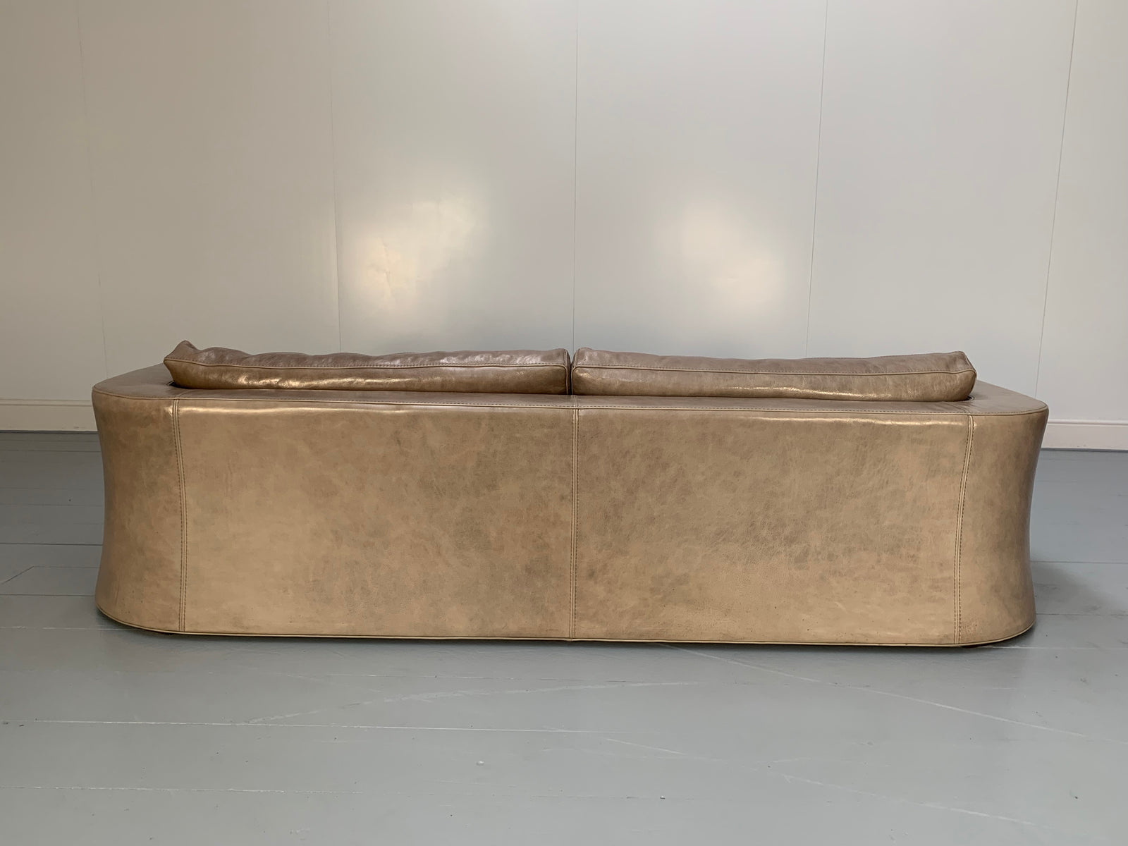 Baxter of Italy 4-Seat Sofa - In Grey Brown Tuscany Leather