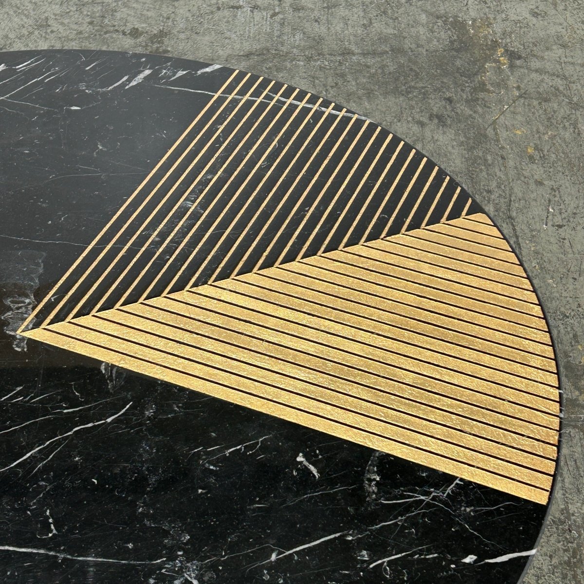 Large Gold Radius Coffee Table by Alex Mint @ REHAUS